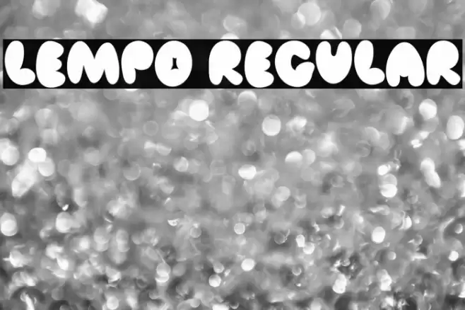 Lempo Regular Font examples