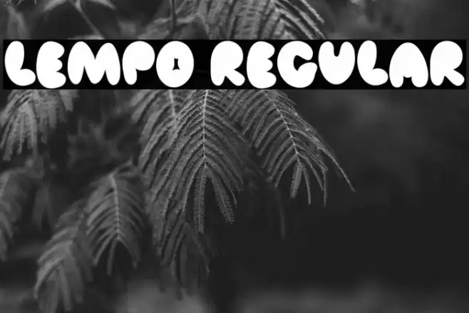 Lempo Regular Font examples