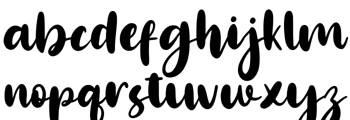 Lena Brush Font LOWERCASE