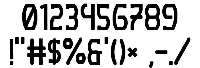 Lenijo Brush Font OTHER CHARS