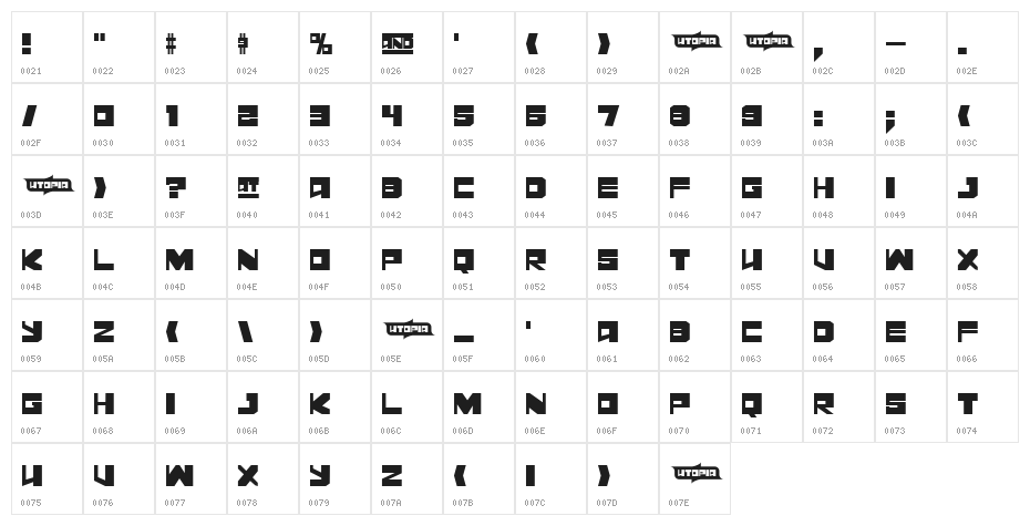 Leningrad Disco Character Map