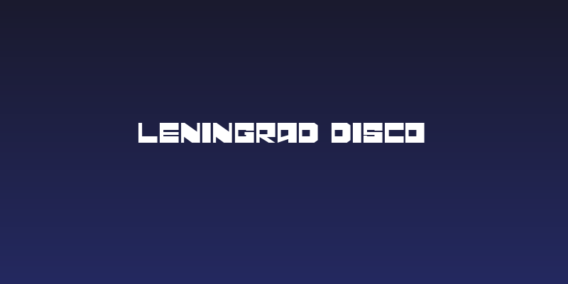 Leningrad Disco Social Header