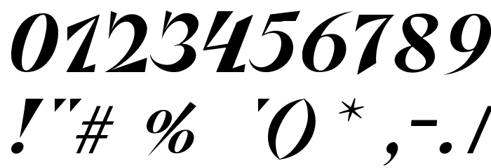Leningradka Kursiv Font OTHER CHARS