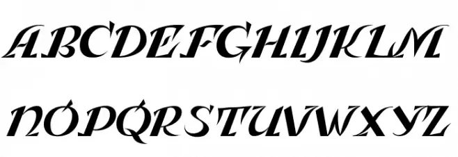 Leningradka Kursiv Schriftart Groß
