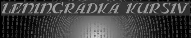 Leningradka Kursiv Font examples