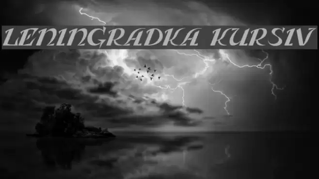 Leningradka Kursiv Font examples