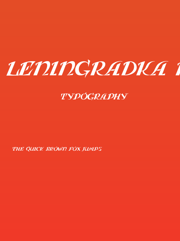 Leningradka Kursiv Poster