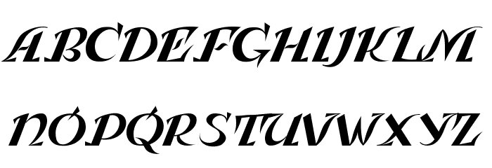 Leningradka Kursiv Font LOWERCASE