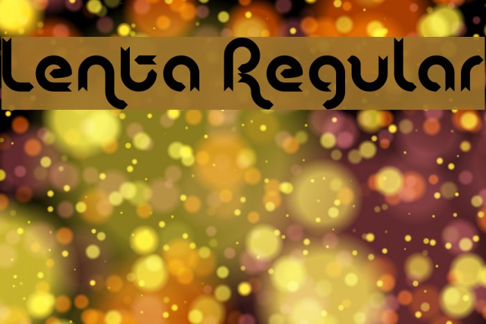 Lenta Regular Font examples