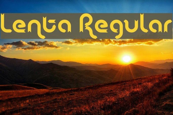 Lenta Regular Font examples