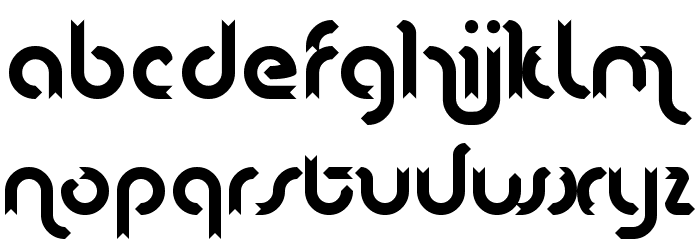 Lenta Regular Font LOWERCASE