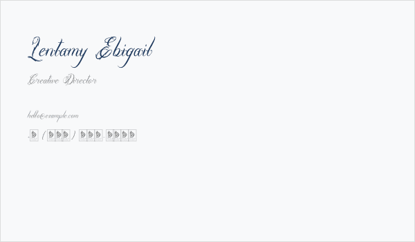 Lentamy Ebigail Business Card