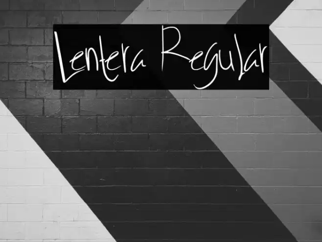 Lentera Regular Fonte examples