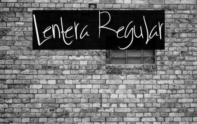 Lentera Regular Fonte examples