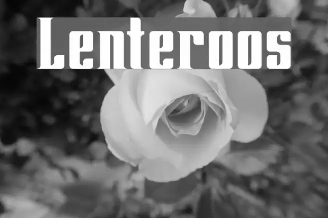 Lenteroos Font examples