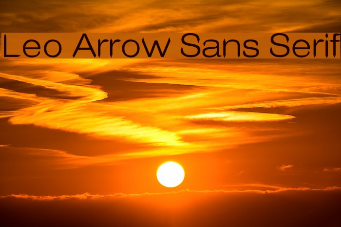 Leo Arrow Sans Serif Font examples