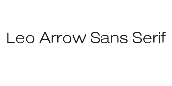 Leo Arrow Sans Serif Logo