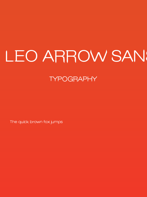 Leo Arrow Sans Serif Poster