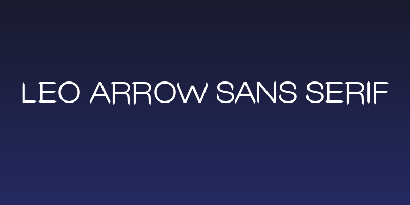 Leo Arrow Sans Serif Social Header
