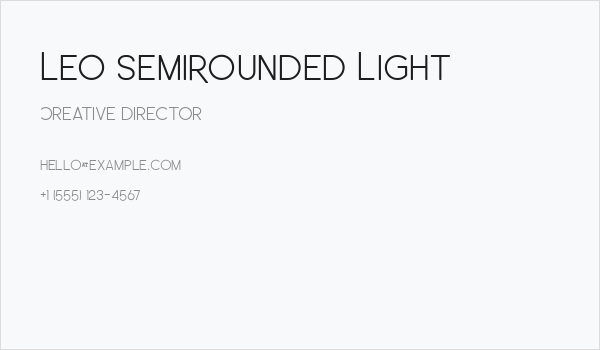 Leo SemiRounded Light Business Card