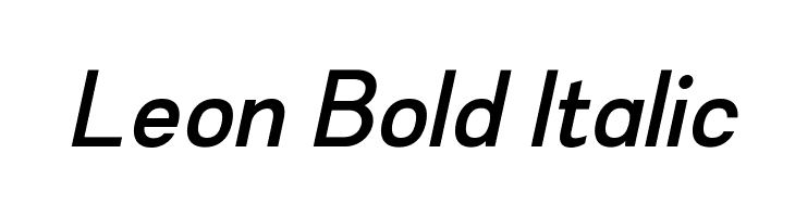 Leon Bold Italic Font
