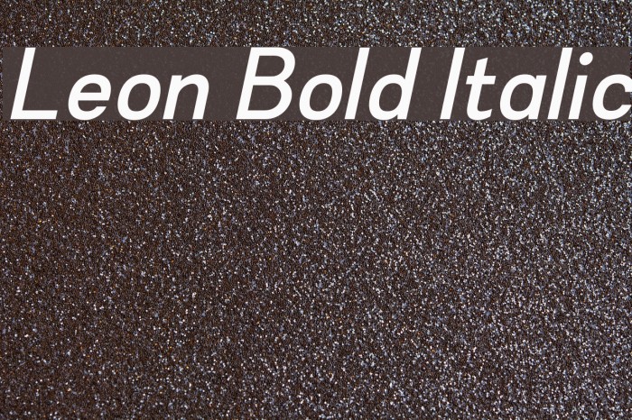 Leon Bold Italic Font examples