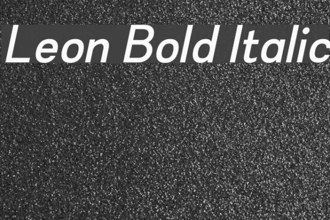Leon Bold Italic Example 1
