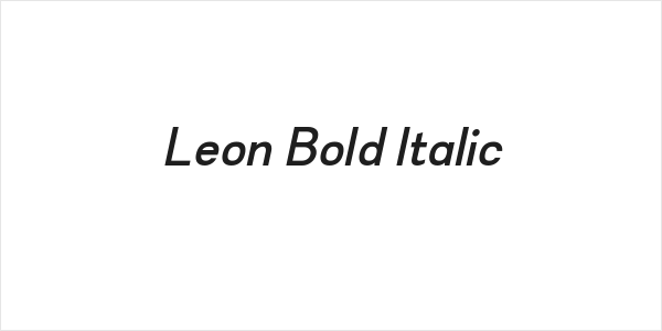 Leon Bold Italic Logo