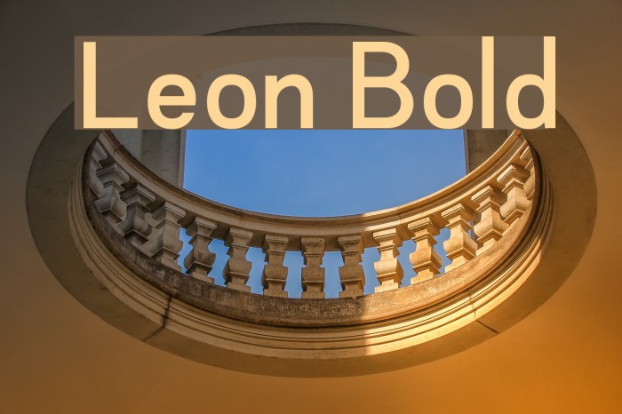 Leon Bold Font examples