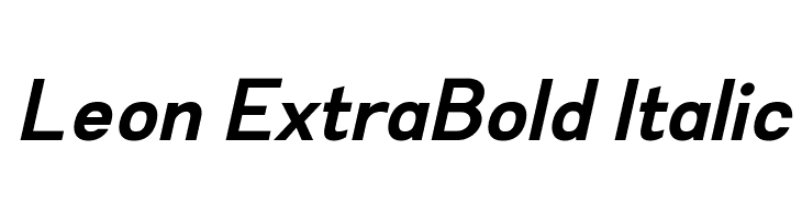 Leon ExtraBold Italic  font caratteri gratis