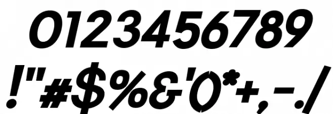 Leon ExtraBold Italic Font OTHER CHARS