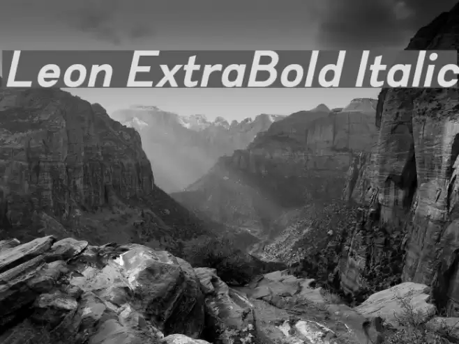 Leon ExtraBold Italic Font examples