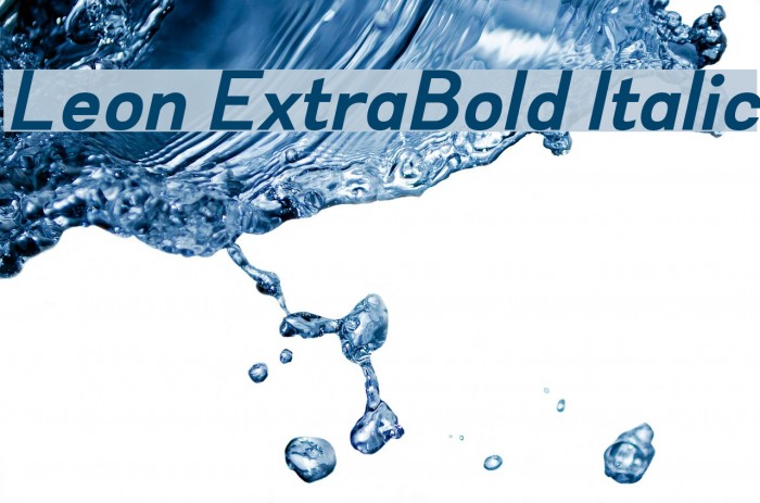 Leon ExtraBold Italic Font examples