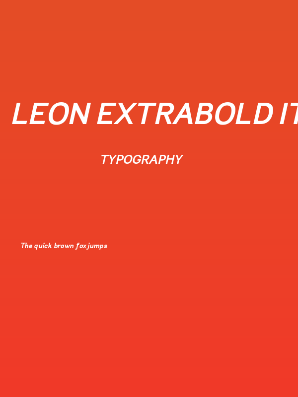 Leon ExtraBold Italic Poster