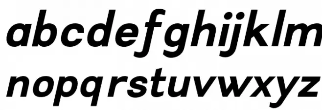 Leon ExtraBold Italic फ़ॉन्ट लोअरकेस