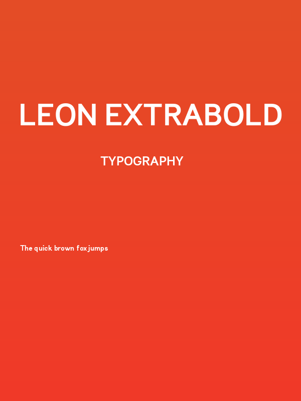 Leon ExtraBold Poster