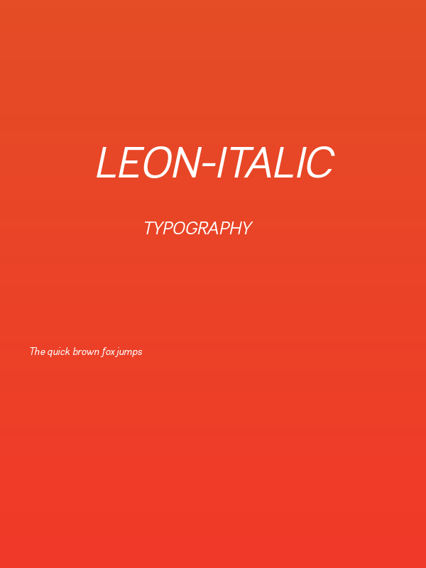 Leon-Italic Poster