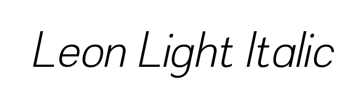 Leon Light Italic Font