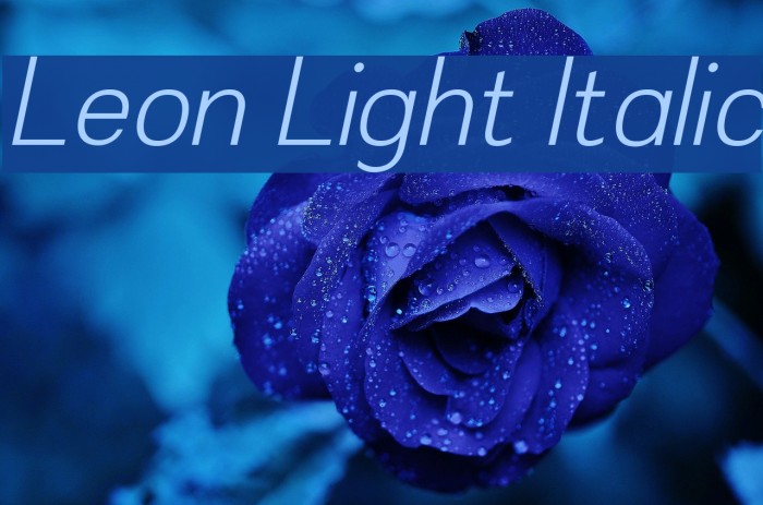 Leon Light Italic Font examples