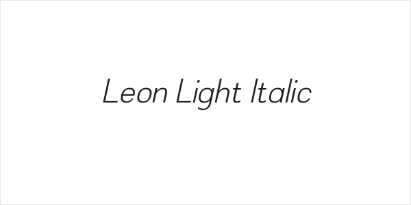 Leon Light Italic Logo