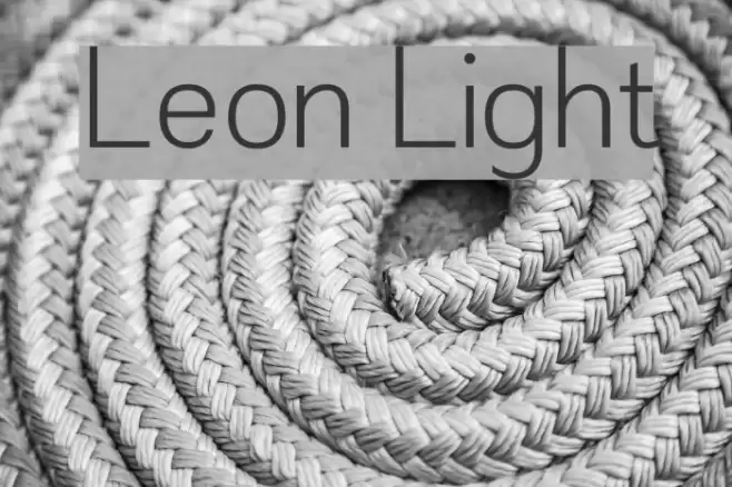 Leon Light Font examples
