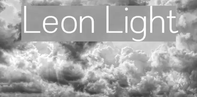 Leon Light Font examples