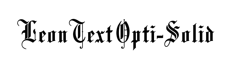 LeonTextOpti-Solid Font