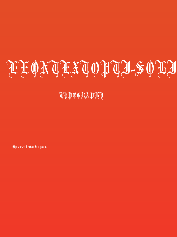 LeonTextOpti-Solid Poster