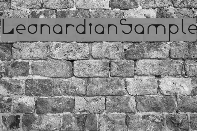 Leonardian-Sample Font examples