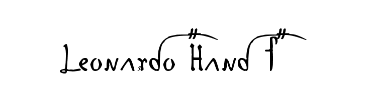 Leonardo Hand F  Frei Schriftart Herunterladen