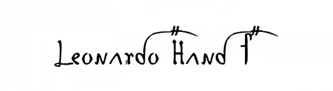Leonardo Hand F  フリーフォントのダウンロード
