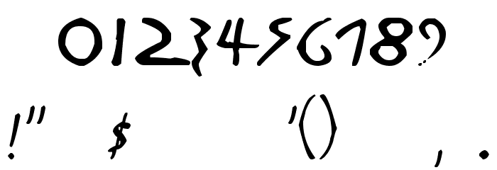 Leonardo Hand F Font OTHER CHARS
