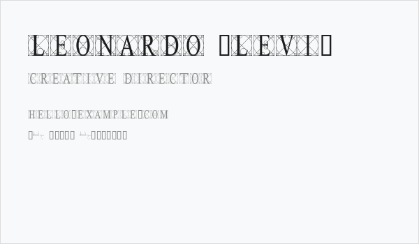 Leonardo [Levi] Business Card