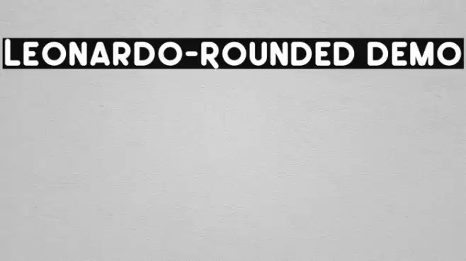 Leonardo-Rounded Demo フォント examples